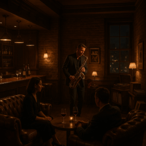 재즈와 스테이크가 있는 데이트